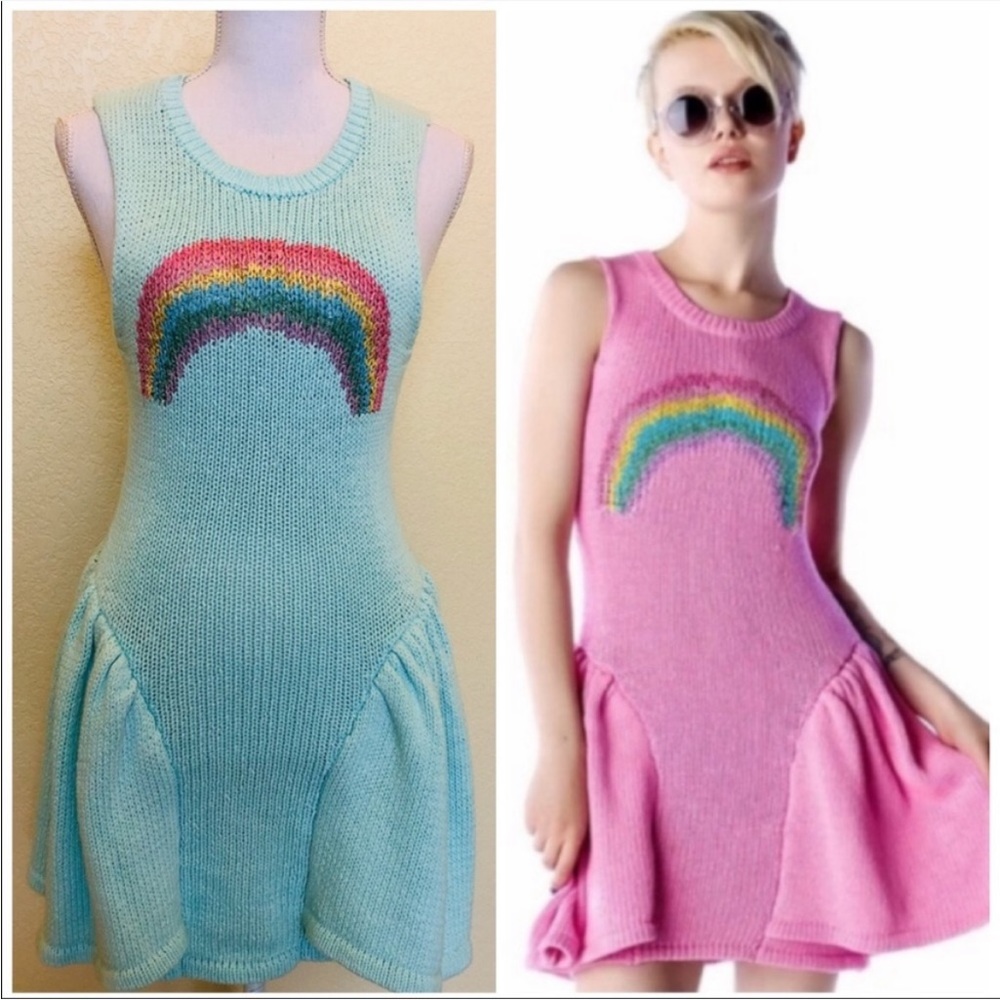 Wildfox White Label Rainbow Knit Dress